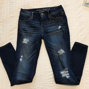 AE high rise distressed Jeggings